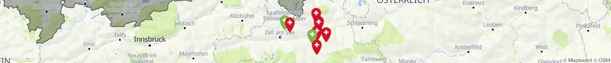 Kartenansicht für Apotheken-Notdienste in der Nähe von Mühlbach am Hochkönig (Sankt Johann im Pongau, Salzburg)